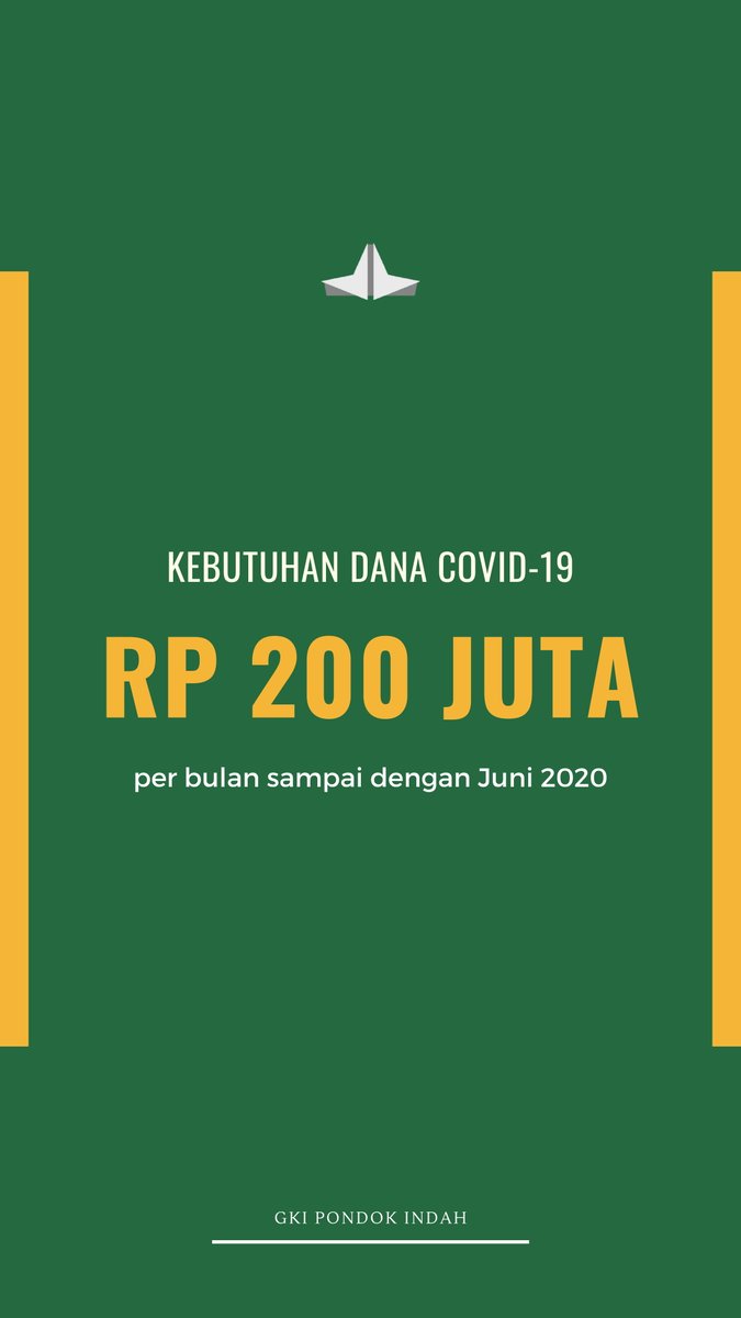 GKIPI's tweet photo. gak berarti kalau #JagaJarak gak bisa #jadiberkatdarirumah, lho. yuk dukung pengadaan logistik RS PGI Cikini dan RS-RS lain yang perlu juga membantu jemaat @GKIPI dan masyarakat sekitar yang kekurangan https://t.co/EfiWK0CMLT