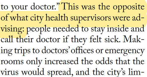 And de Blasio kept repeating suggestions that health officials had told him were wrong.