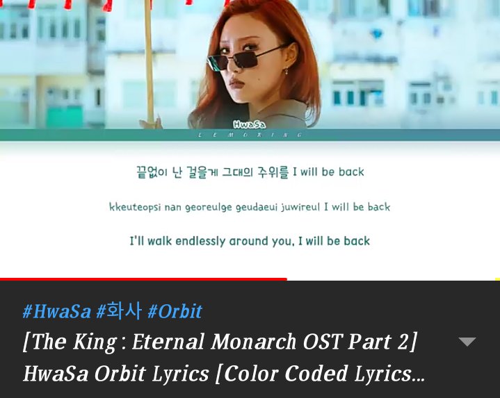 Hwasa killed this one too. This drama's OST will be loved by many.  #TheKingEternalMonarch