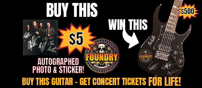 FOUNDRY (@foundryrocks) on Twitter photo WIN this Autographed Guitar from FOUNDRY. 🎸Only $5 🎸 WIN this Autographed Guitar from FOUNDRY. 🎸Only $5 🎸