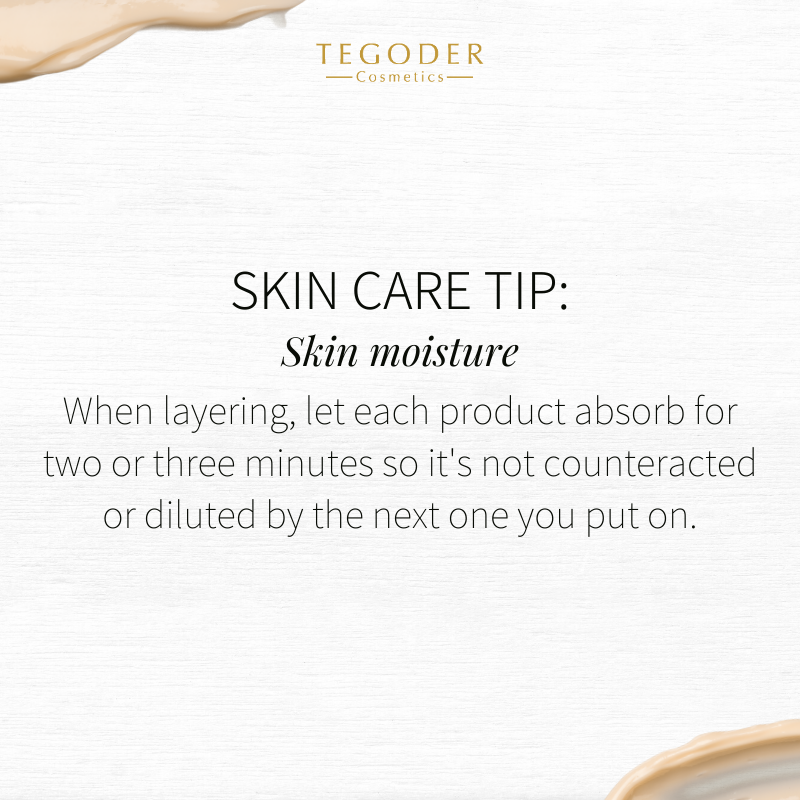 TegoderUK's tweet photo. When layering, let each product absorb for two or three minutes so it's not counteracted or diluted by the next one you put on. 🌟 https://t.co/uA8vY16JRa
