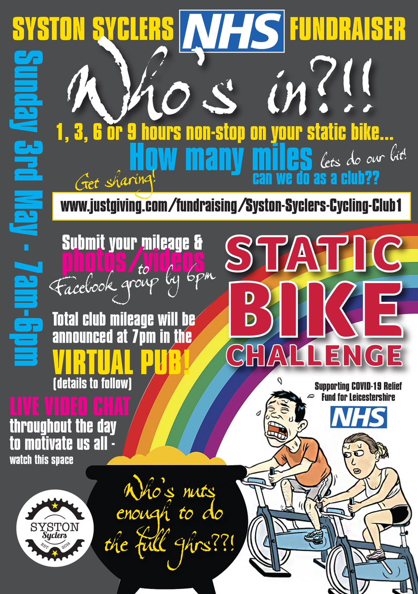 I’m going for the 6 or 9 hours👍🏻Any donations or page shares would be fab! justgiving.com/fundraising/sy…