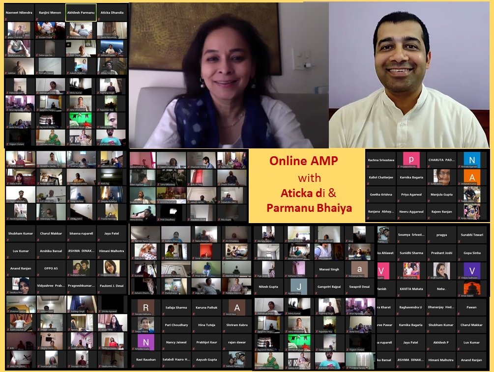 akhileshparmanu's tweet photo. Finished first Online Advanced Meditation Program with @atickadhandia today. A beautiful  experience for all 189 people who participated. Teaching an online #breath and #meditation #workshop from this Thursday.  #happiness delivered at your #home

#breathe #meditation #yoga https://t.co/o1FB8Z3NKg