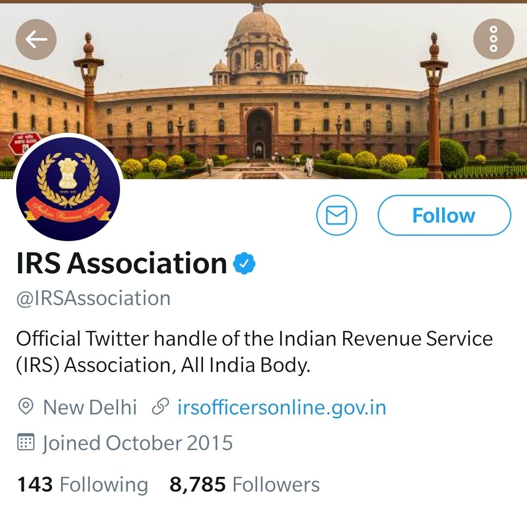 Now,  @IRSAssociation says the report does not purport to represent the official views of the entire IRS.But if its profile is any indication,  @IRSAssociation is the "official handle of the Indian Revenue Service Association".Existential face-save! https://twitter.com/IRSAssociation/status/1254380493753036800?s=19