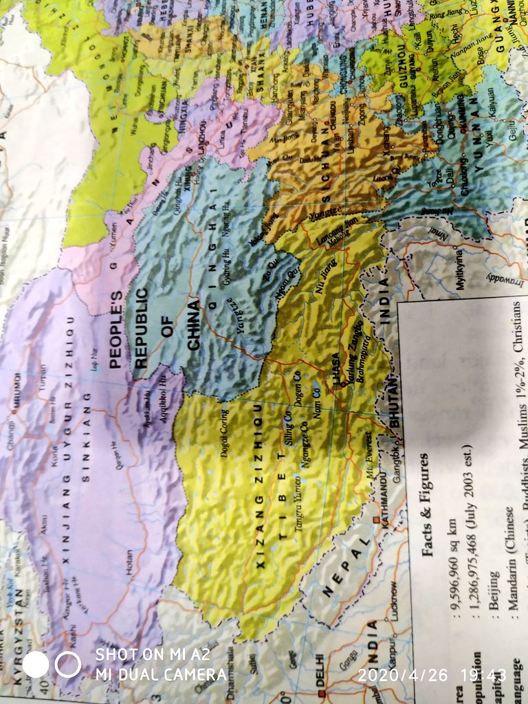 rtiacti's tweet photo. @sardanarohit @sudhirchaudhary @PrakashJavdekar @HRDMinistry @PMOIndia  @DrKumarVishwas sir, on one hand we strongly believe the autonomous of Tibet but in text books of class 9 world Atlas by dreamland publisher's, Tibet is shown as part of republic of china. https://t.co/0Xm1Ver57G