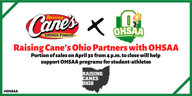 OHSAASports's tweet photo. Thursday. Dinner. Be there. 
@RaisingCanesOH https://t.co/67WBYHb9MY