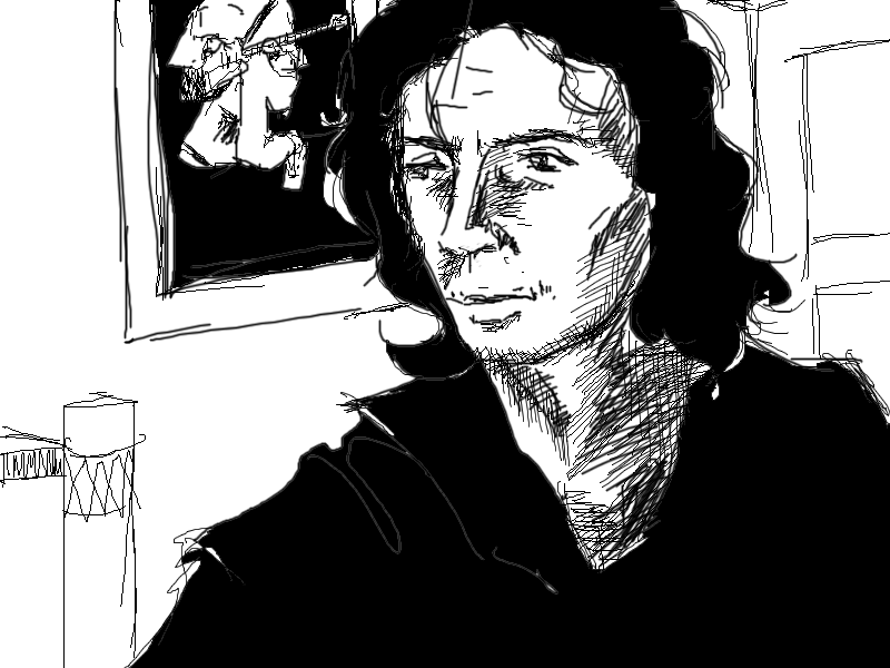 自宅のハケット先生を描いてみました。 