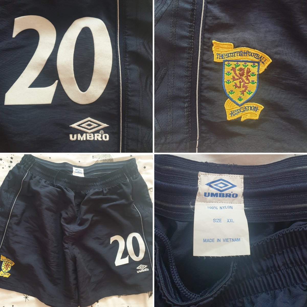 GazTheKitman's tweet photo. @TheKitmanUK @homeshirts1 @ShirtsIsolation @TrueColoursKits @The_Kitsman @ScotsFootyCards @kit_geek Not a shirt today but got my player-issue @ScotlandNT 1999 away shorts on. These were the shorts worn with the salmon pink shirt. #kitsunday #GetYourKitOn https://t.co/1fkA3iyZLk