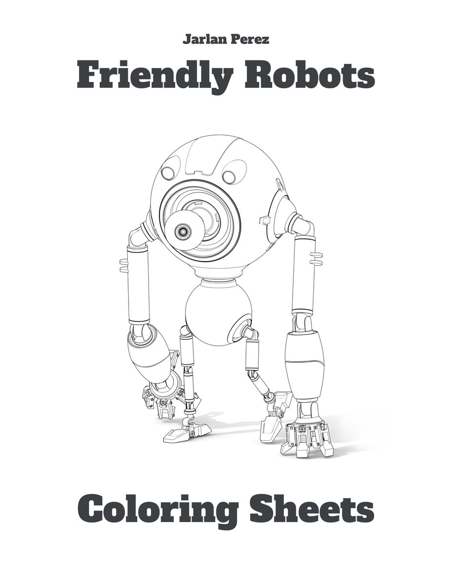 JarlanPerez's tweet photo. Art has been one thing that has always helped me during tough times. In the spirit of bringing happiness and smiles I put together some coloring sheets of #FriendlyBots I’ve designed and making them available for free.
Drive: https://t.co/wBddapO5LR https://t.co/yPhpBc3fl6