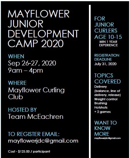During this difficult week - distracting ourselves with thoughts of curling in the fall! We will be hosting the Junior Development Camp at Mayflower Sep 26 to 27 if this situation allows.  Register here buff.ly/3bHv8Or