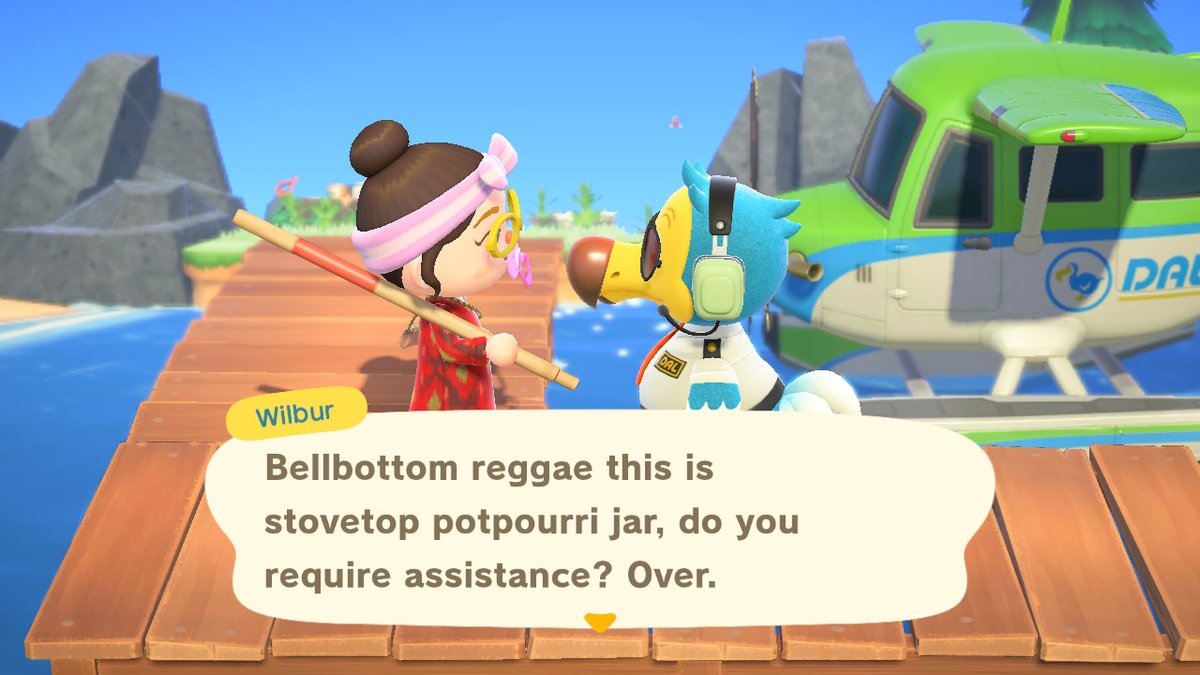 gelibobbi's tweet photo. wilbur cracks me up...bellbottom reggae  #AnimalCrossing #ACNH #NintendoSwitch https://t.co/NigTjCa0Gg