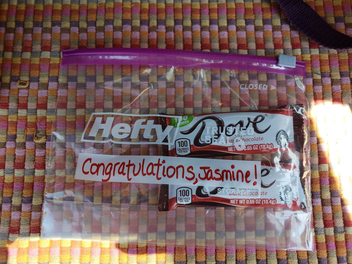 #DistanceLearning makes our celebrations look a little different but the learning continues! Congratulations to Jasmine for accomplishing certification in our <a href="/EVERFIK12/">EVERFIK12</a> Ignition course! She had a candy bar of her choice delivered yesterday. #sjsdgate #digcit