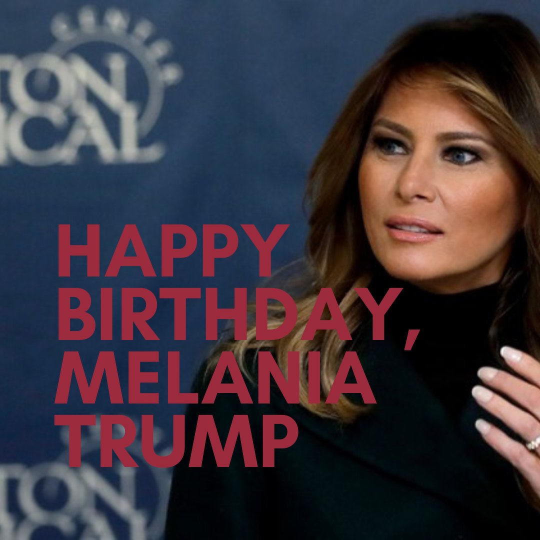 Please join us in wishing a very special happy birthday to First Lady Melania Trump. She turns 50 today! 