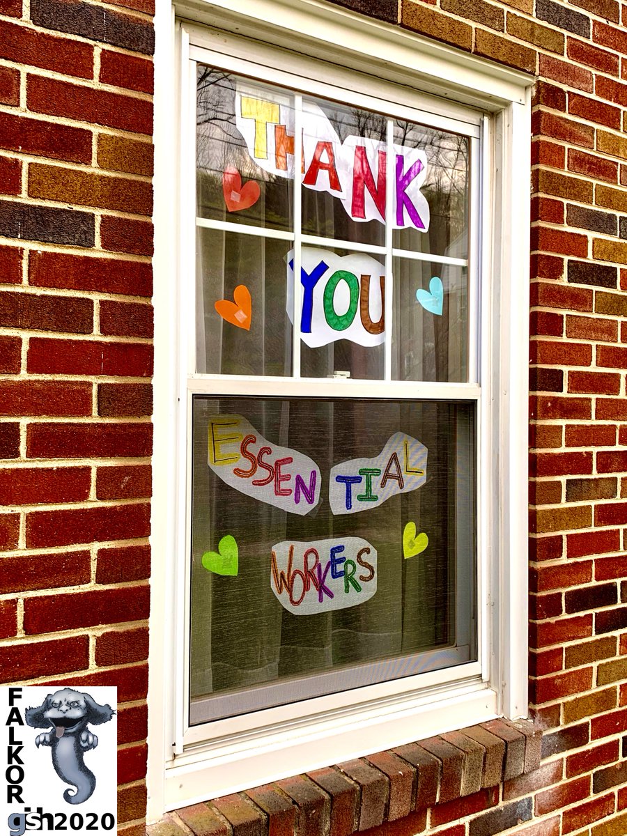 Falkorgishwhes's tweet photo. To all grocery store employees, postal workers, doctors and nurses, first responders (fire and police), and more! You're appreciated! #ThankYouEssentialWorkers #GISH https://t.co/WkCpNZrkKm