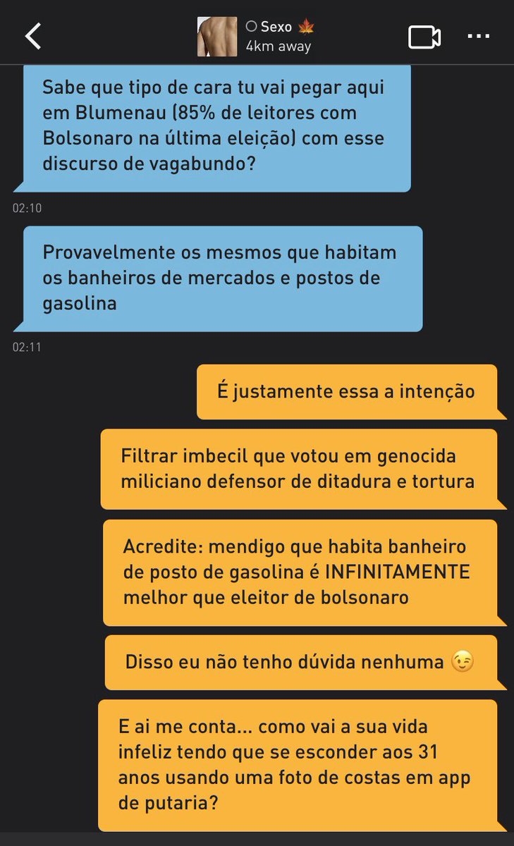 Eu me divirto no Grindr em Blumenau