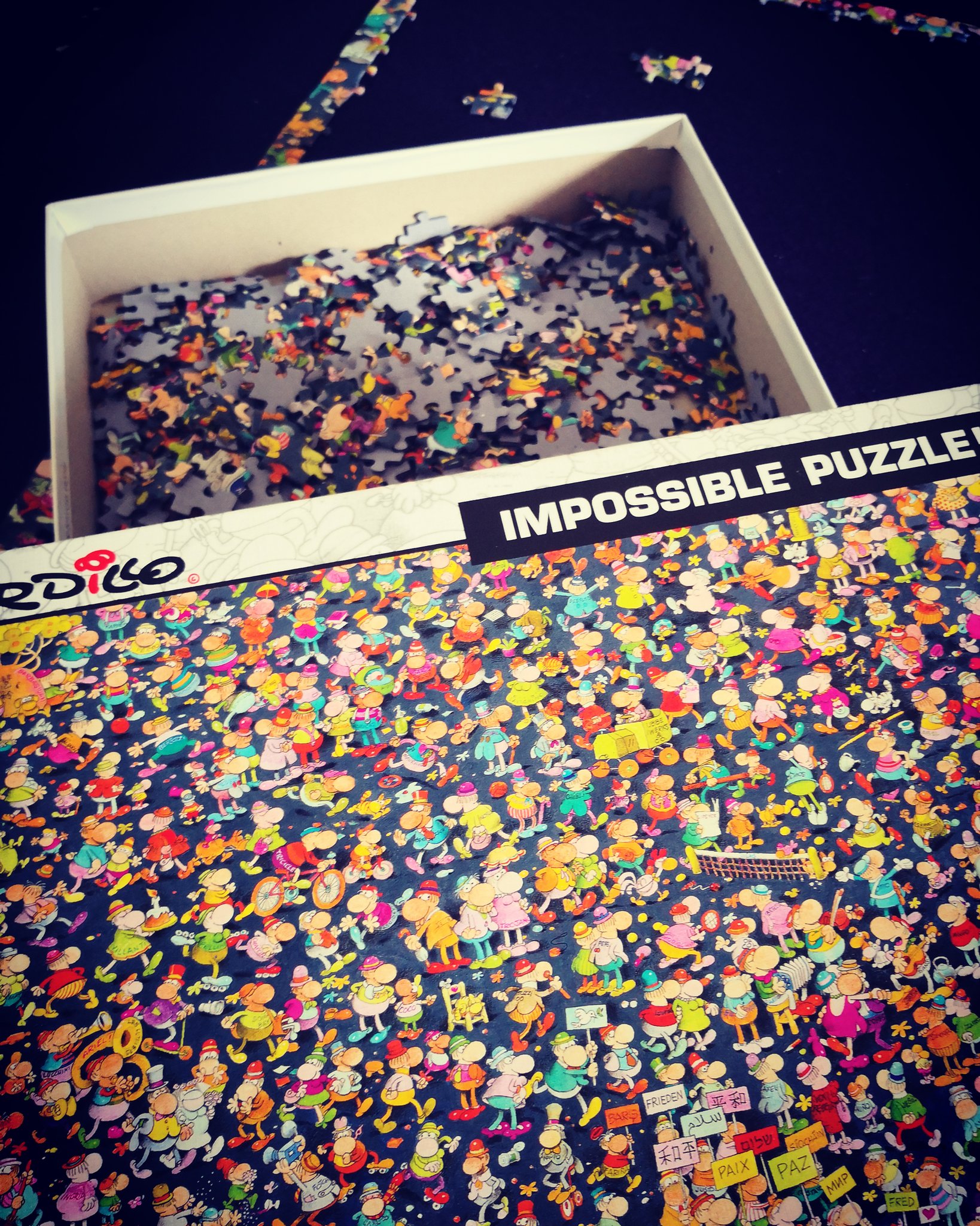 Puzzle 1000 pièces : Impossible puzzle : Mordillo - Clementoni