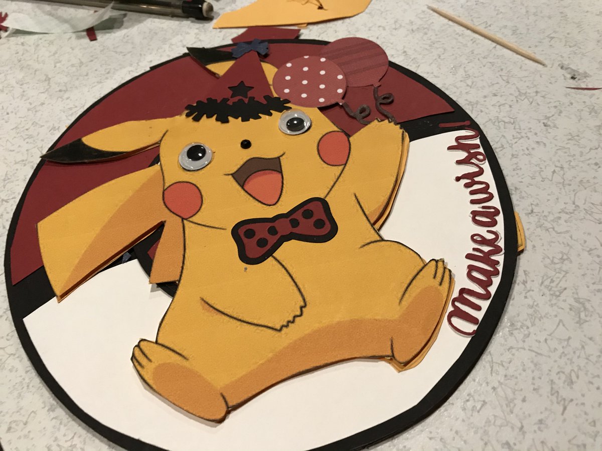 Kimskards4U's tweet photo. Hi Everyone thought I would share a card I made since it’s been a while enjoy #papercraft #Creative #cards #pokemon #homemade #birthdaywishes #cardmaking https://t.co/F7mjhh9GPE