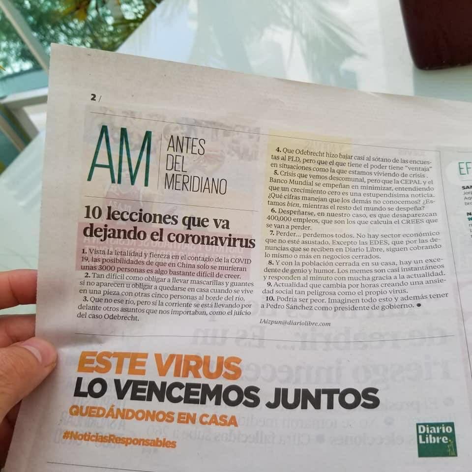juanluglez's tweet photo. Periódico de República Dominicana, atención al punto 10 https://t.co/Cn4INy4vPu