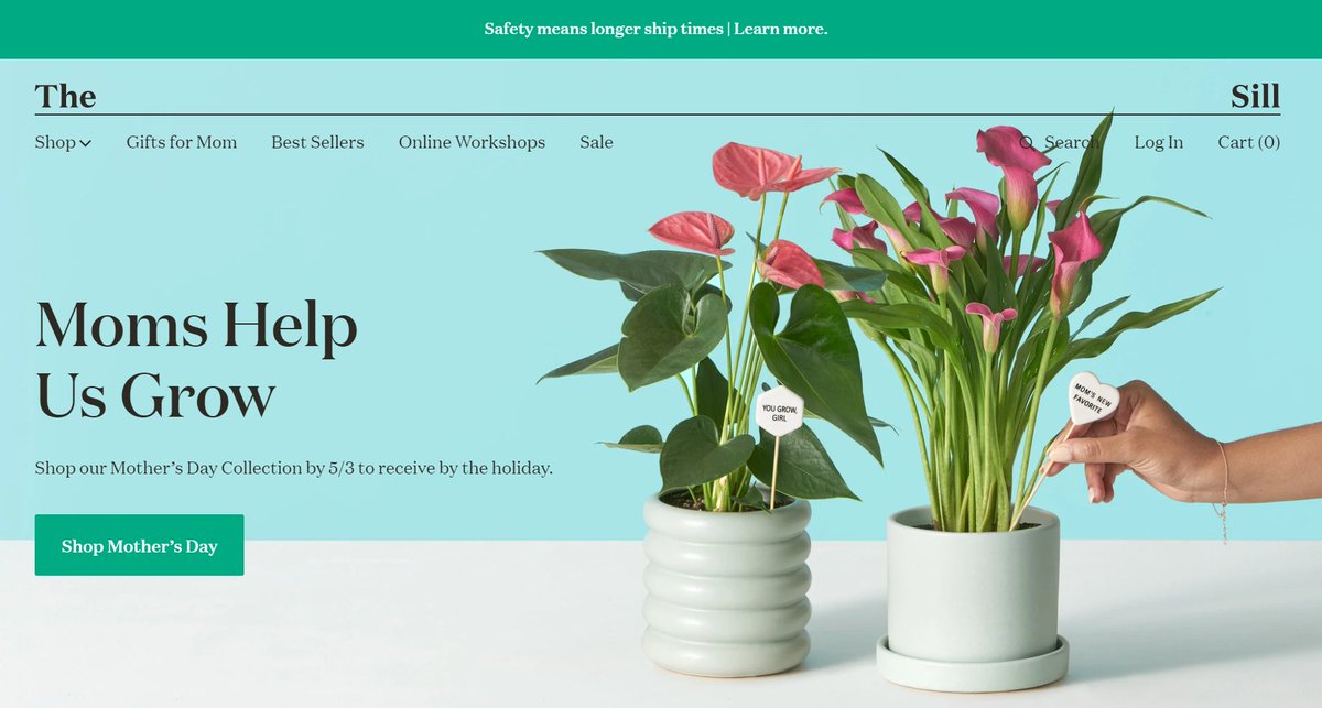 "Safety means longer ship times." - The Sill

One of the better ways I've seen a brand frame they are dealing with shipping delays.

#marketing