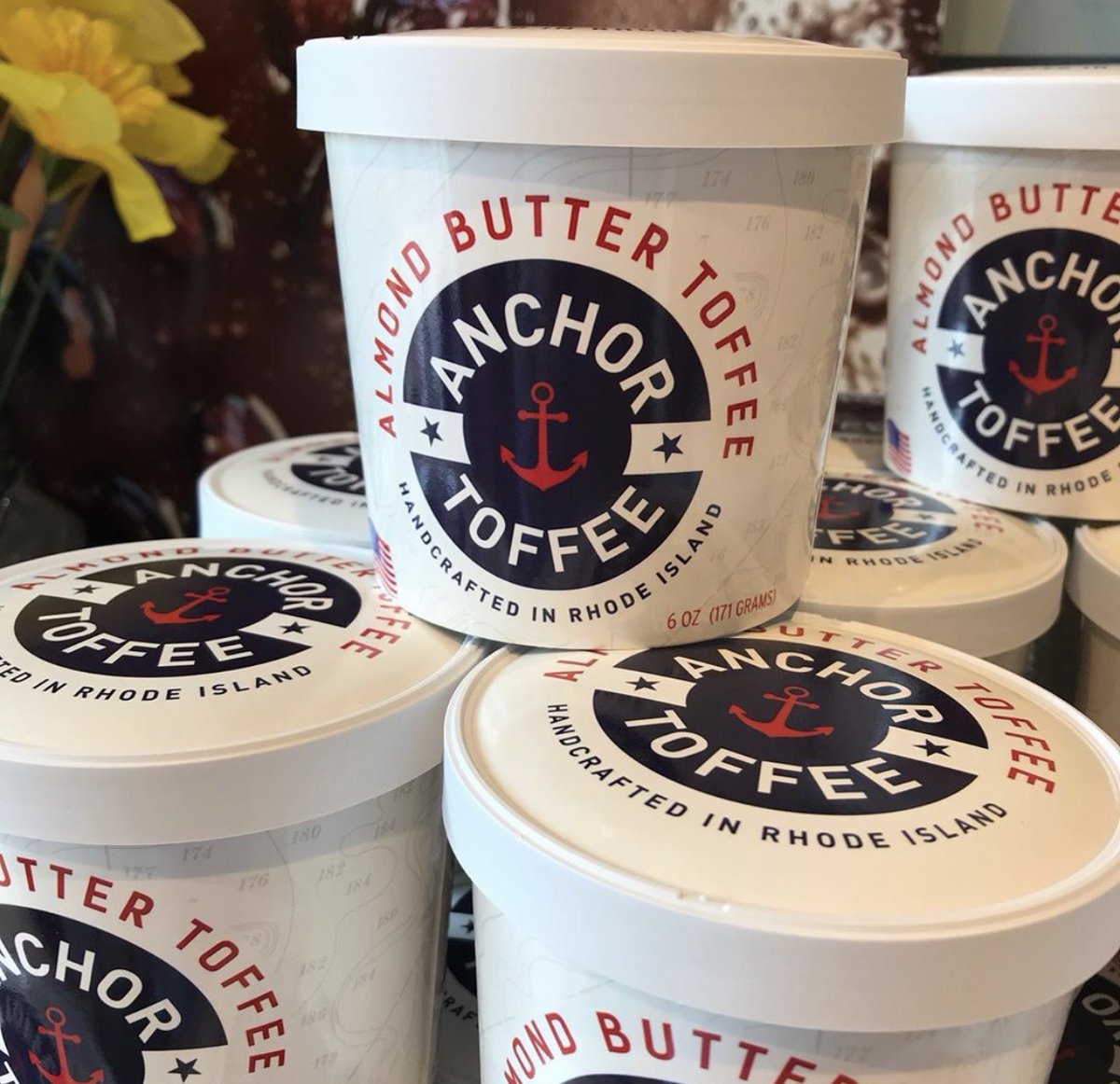BowensWharf_RI's tweet photo. There is no better time to order some Almond Butter Toffee from Anchor Toffee than right now! Shop online at https://t.co/aMAqVTbhfw and use the code 2020 for 25% off! ⚓️ https://t.co/3Wk1ktuPtu