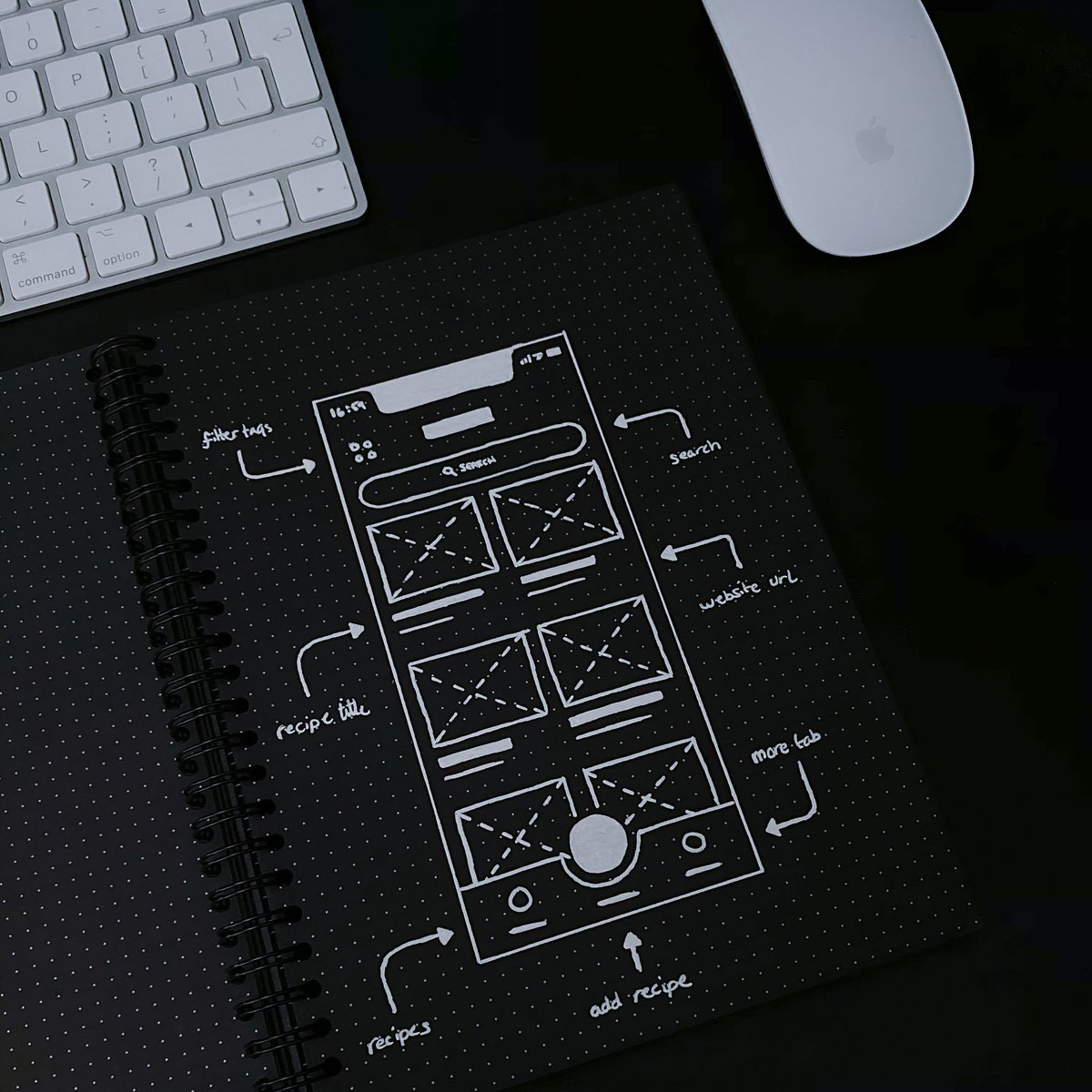 Wireframing in our Black Edition Dot Grid Notebooks 📓 

Want one for yourself? → dotgrid.co/collections/bl…

#ux #uxdesign #ui #uidesign #design