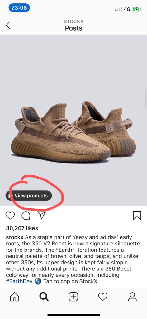gotomoon77's tweet photo. sneakers trading platform, @stockx always posts info. of products on Instagram where most young people active on to get social with their primary audiences. To optimise  contents to better connect with audiences,it has #CTA a button for users can view+buy directly.#udubmktg13 https://t.co/PLRKz379SB