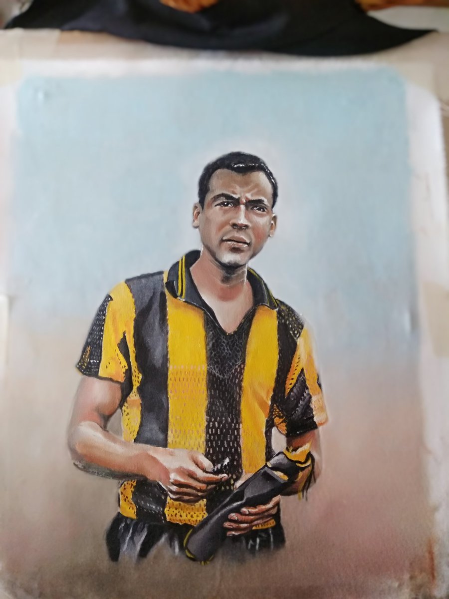 npavan1891's tweet photo. Alberto Spencer, óleo sobre lienzo, en proceso... https://t.co/WHv677iVbN