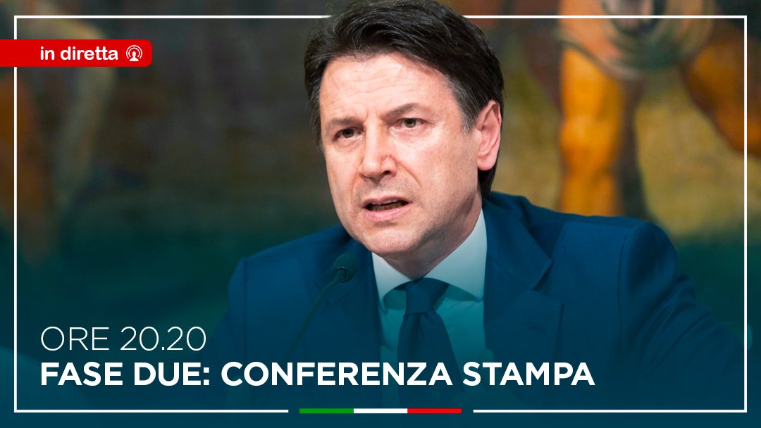 GiuseppeConteIT's tweet image. Questa sera conferenza stampa in diretta da @Palazzo_Chigi