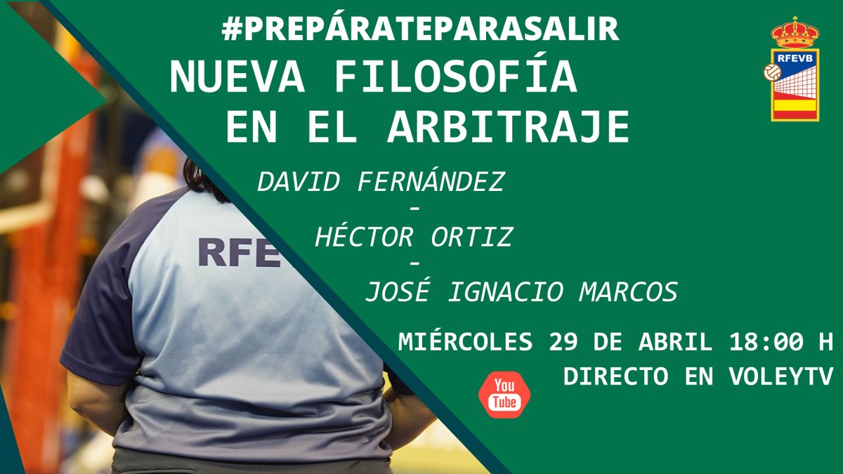 JuanAlonsoESP's tweet photo. Reserva en tu agenda para esta semana #PREPARATEPARASALIR a las 18:00 en https://t.co/GFdqMMQLVF @RFEVB
"Si no entrenas, aprovecha para formarte" con @estherestgar @Omid_EA @daviddiazcueli @PepeVolley
@joseimarcos @fhervas13 @LuizomarM @orangetfe Mauro H.,David Fdez, Héctor Ortiz https://t.co/ANsyZKi7q5