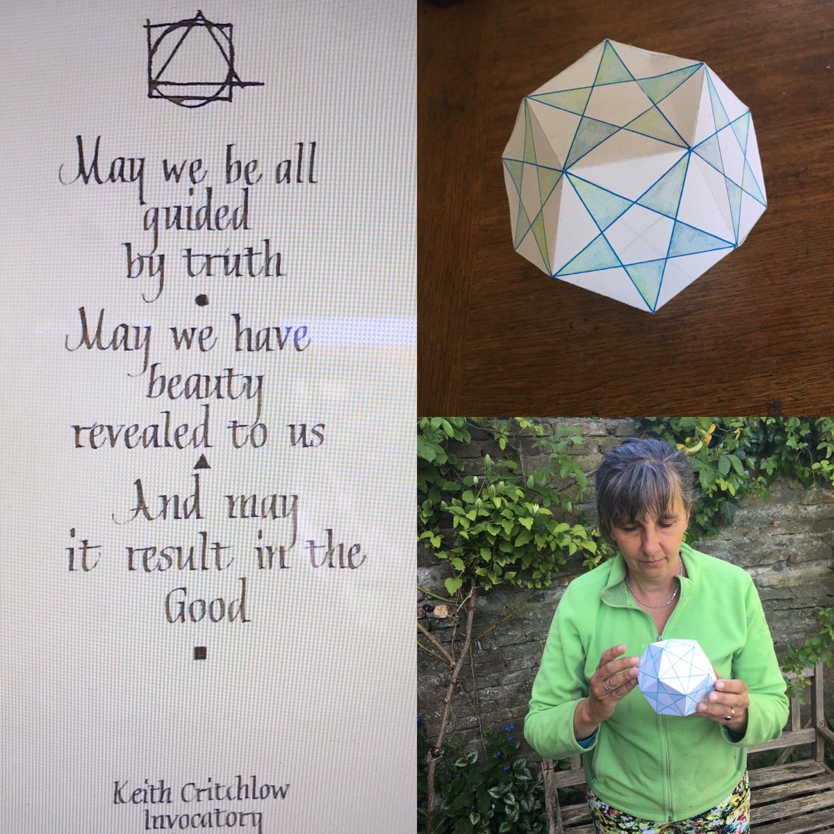 MiekeSiemons_en's tweet photo. Finished my #dodecahedron. Online class #artofislamicpattern by Adam Williamson. #secretgeometry https://t.co/uvm6NCMb4g