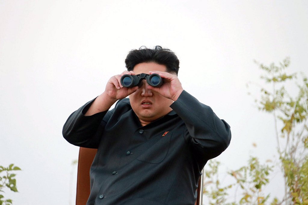 Kim Jong-Un sure loved binoculars and bombing shit.