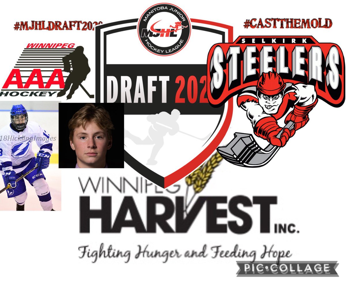 selkirksteelers's tweet photo. Fifth round pick, Braden Berube, Forward, Eastman Selects Hometown Lorette and Rylan Slatcher, Forward, Interlake Lightning Hometown Stonewall. Welcome to the Steeler Family! 
Berube: 7 G 7 A 14 Pts
Slatcher: 16 G 28 A 44 Pts
#MJHLDraft2020 #mjhlprospects  #steeltown #yourteam https://t.co/xjM7ImEW97
