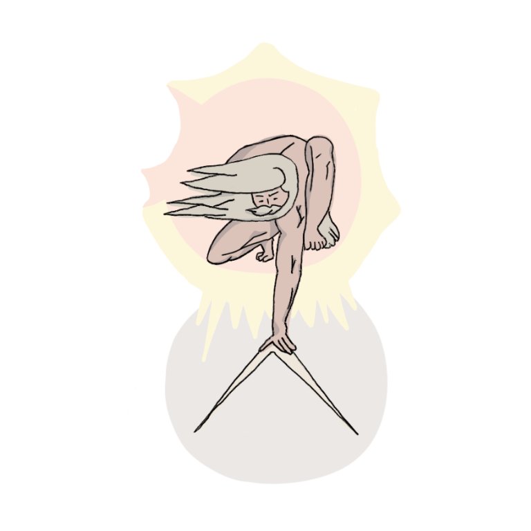 るいこ ゆるゆる美術1日1絵 マッチョでワルな創造神がコンパスで世界を創ってるとこ 結構正確に角度とか気にするタイプなんだ ウィリアム ブレイク 日の老いたる者 ウィリアムブレイク 日の老いたる者 手書きイラスト 美術館好きな人と繋がり