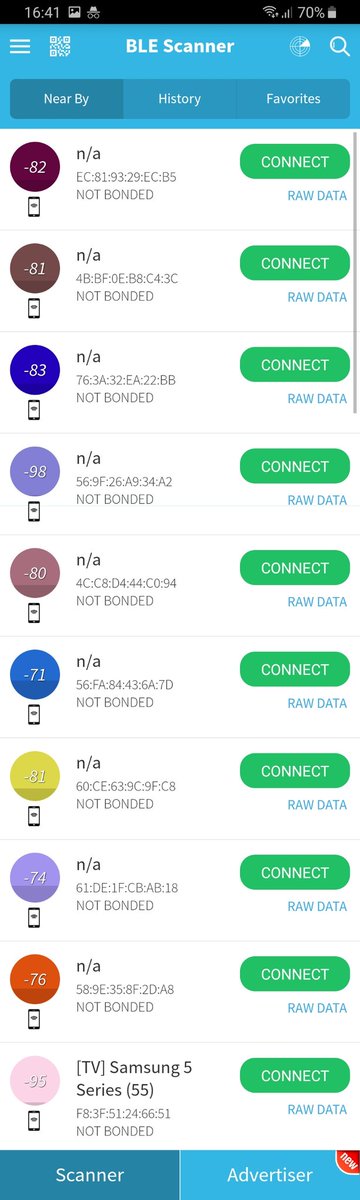 I just installed a BLE scanner. I don't have any BLE device turned home right now. I can pickup about 20 devices from my neighbours, from my building and across the street. I don't interact with them but the app may decide I'm at risk if they're sick  #COVID19  #ContactTracingApp
