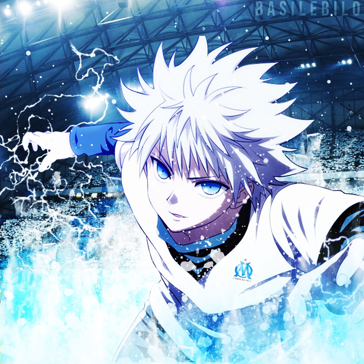basilebiloFX's tweet photo. ☄️PHOTO DE PROFIL TWITTER ✍️☄️

Kirua ⚡

Série de design OM x Anime 🎬💙

@OM_Japanese 🇯🇵
@OM_Officiel

 #OMAnime
#OM7emeArt
#DesignOM 
#TeamOM 
#hunterxhunter
#kirua

Merci de partager 🙏 https://t.co/KcJ5NPRWTP
