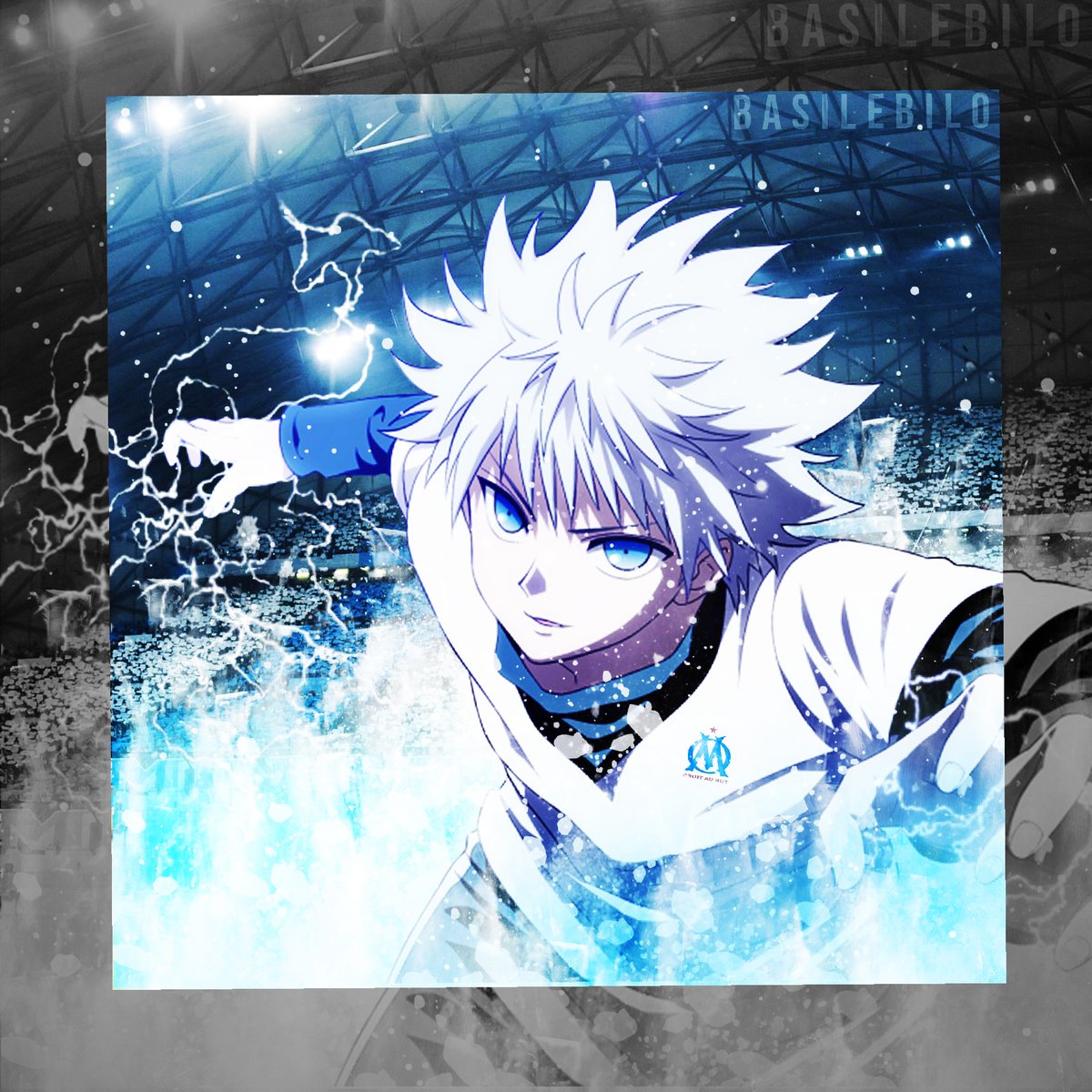 basilebiloFX's tweet photo. ☄️PHOTO DE PROFIL TWITTER ✍️☄️

Kirua ⚡

Série de design OM x Anime 🎬💙

@OM_Japanese 🇯🇵
@OM_Officiel

 #OMAnime
#OM7emeArt
#DesignOM 
#TeamOM 
#hunterxhunter
#kirua

Merci de partager 🙏 https://t.co/KcJ5NPRWTP