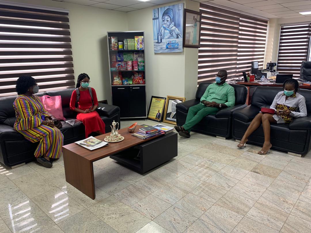 lextaghana's tweet photo. On Friday we received a delegation from the medical women’s association (MWAG)who came to give us nose masks to help keep us safe from #covid19. We say thank you #MWAG #staysafe #stopthespread#yazzproduct#apesewasaveswomen. https://t.co/x9X54svXF2
