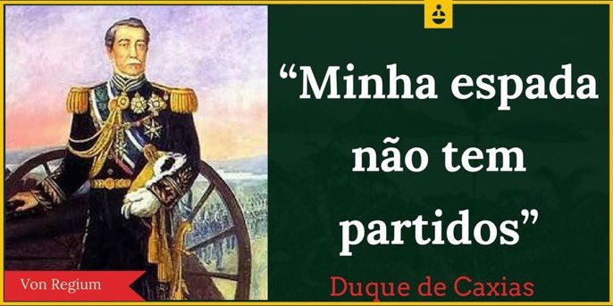 VonRegium's tweet photo. Em um país Dividido por externos políticos e ideológicos, ficamos com Duque de Caxias. #ImperioJa https://t.co/Z6l9ktBJuI