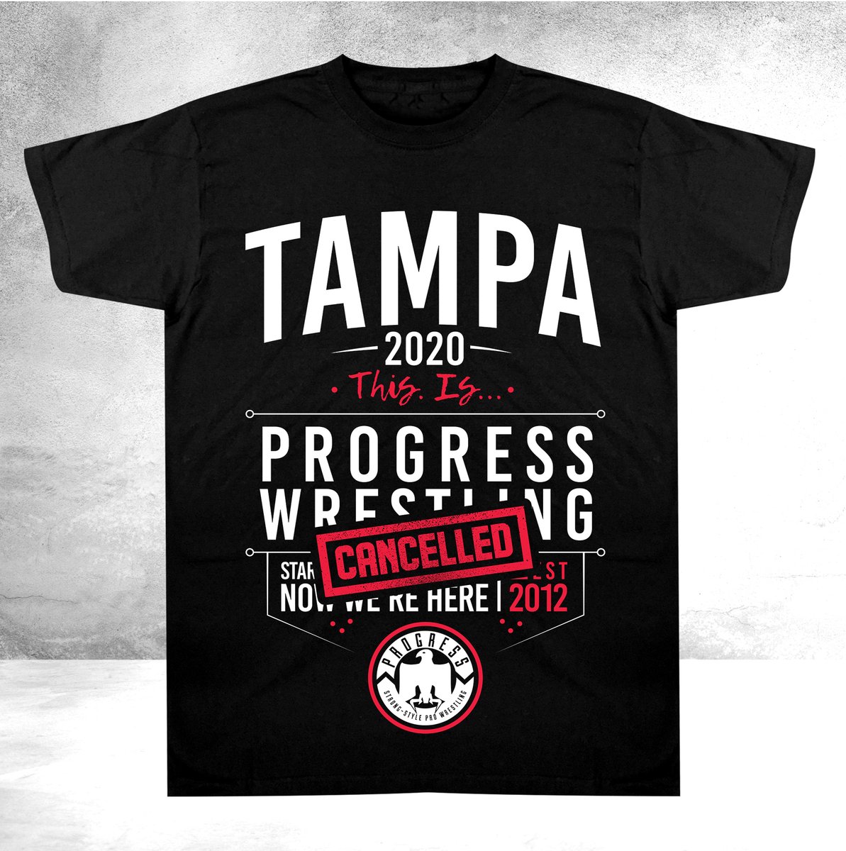 ThisIs_Progress's tweet image. LAST CHANCE! 
#CancelledCollection shirts off sale tonight so that we can place our order with the printer and get them sent out ASAP. 
All profits go to wrestlers, crew, and staff out of work due to the cancellations. 
£15/each, &amp;lt;£40 for the set.
🛒 progresswrestling.com/collections/ca…