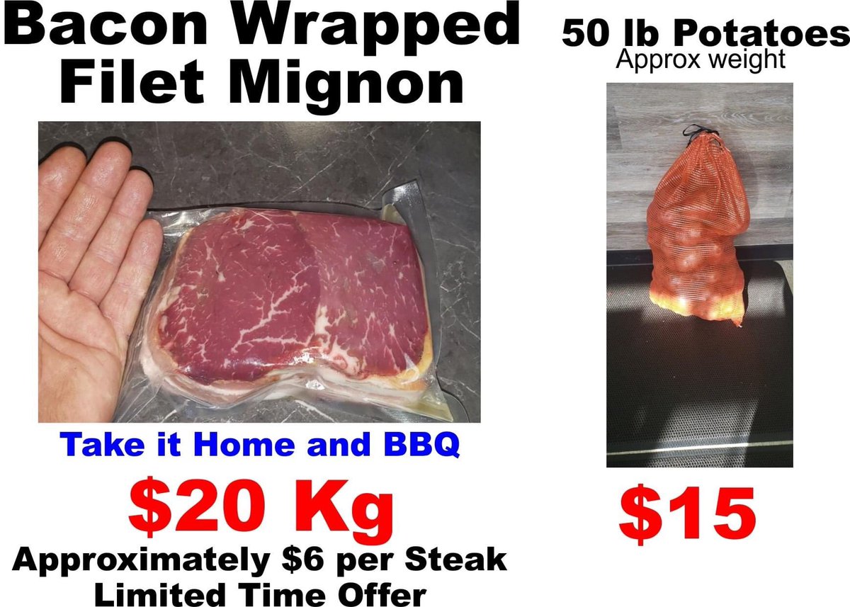 First come first served.  No E Trans, No Reserves, it is our only day off we cannot respond to questions.  Pick Up at New Restaurant During Business Hours, it’s a temporary special as I got a good deal on some.  #yeg #yegfood