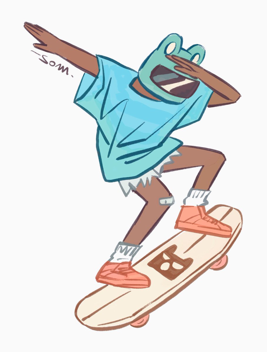 somehowart's tweet photo. Frogboy Comic 30 Day Challenge: 【Day 6】Skateboarder Frogboi
🐸🛹 #frogboycomic #30daychallenge #sketchaday #scadseqa #frogboy #somebear #30dayartchallenge #30dayartquarantine #ratkins #frogboy30day #oc #skateboard #skateboarder #drawing #illustration https://t.co/XdeXvsRXNJ