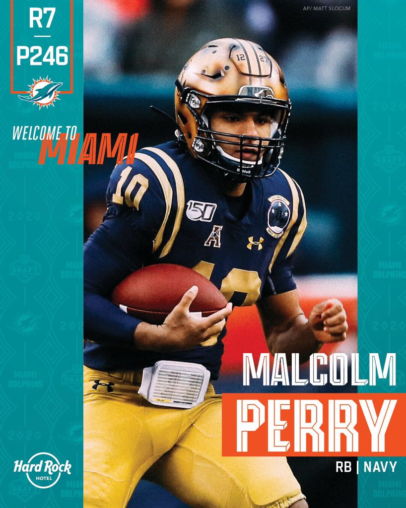 l_stephensjr's tweet photo. Congrats to @PPNOVA_FBall athlete Malcolm Perry on being drafted #246 to the @MiamiDolphins. #prepare2perform #FinsUp https://t.co/eSbWfGJms8