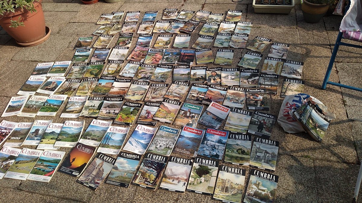 Just having a clear out. Thirty odd years worth of @CumbriaMagazine  here are about half of them . Available to anyone who would like them !