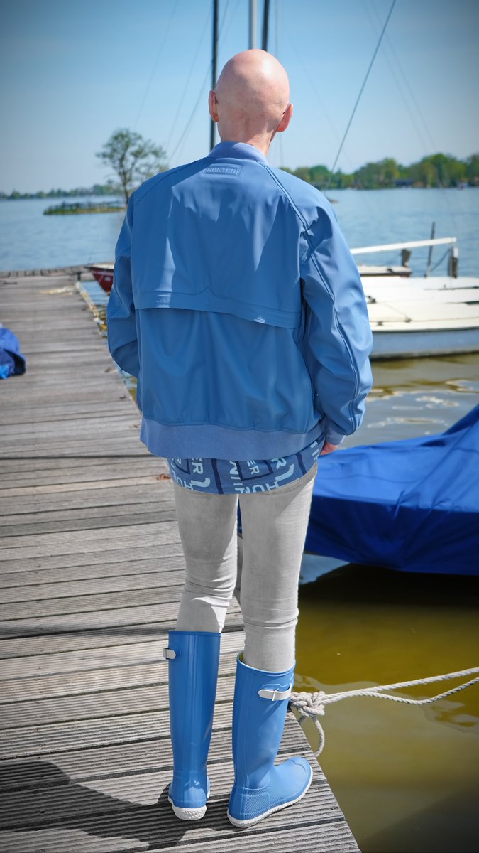 boat blue hunter boots