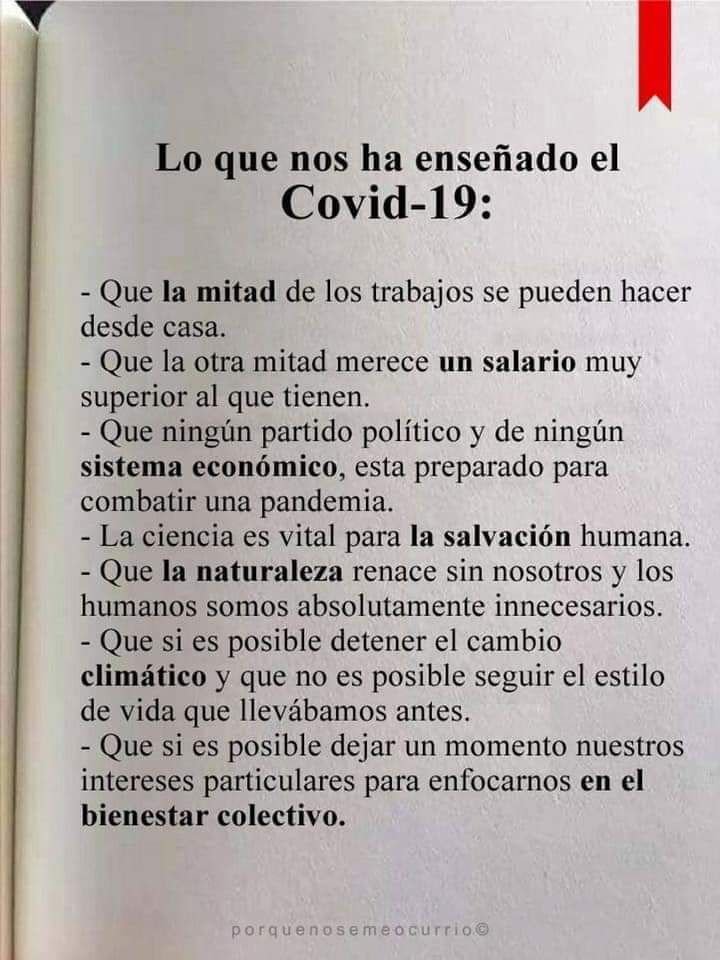 Lo que nos está enseñando el Covid-19
#Redes