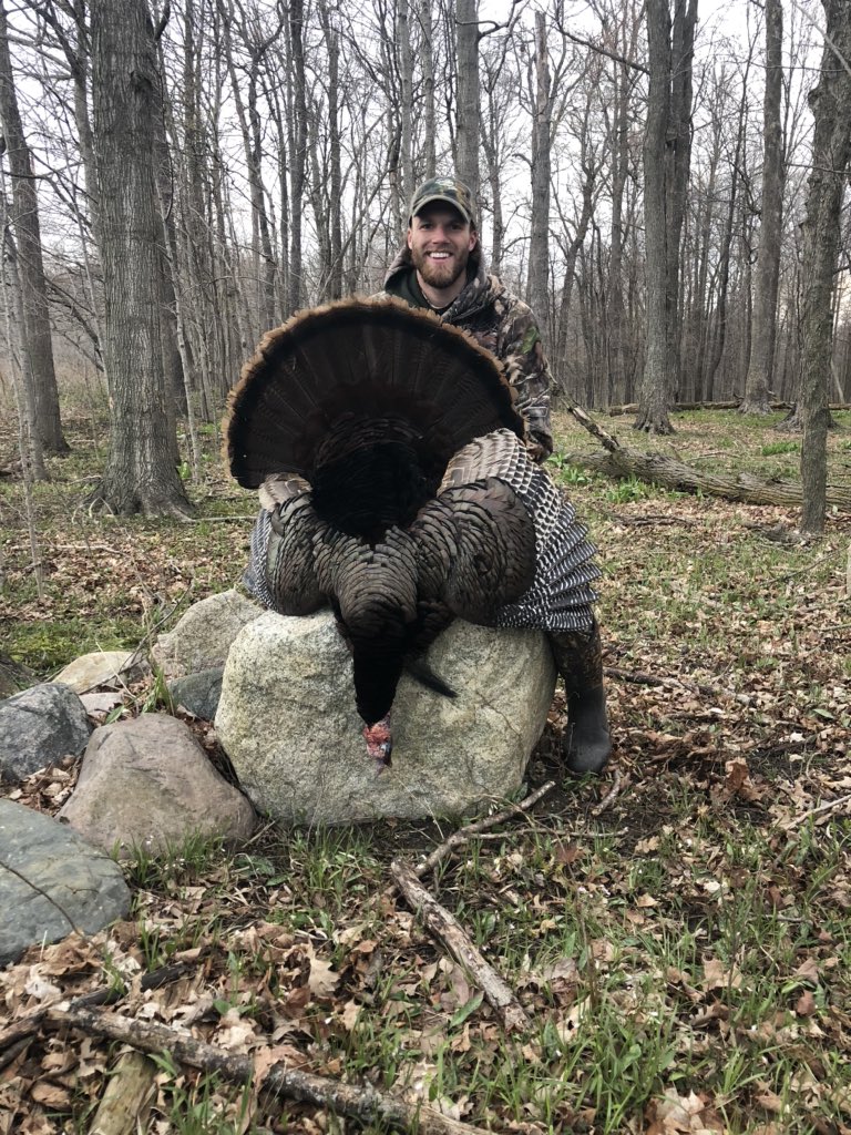 CamWarner93's tweet photo. Called one in for my buddy this morning and he put an awesome shot on him! His first turkey ever! I think he’s hooked for life now! https://t.co/YfslKwqFoW