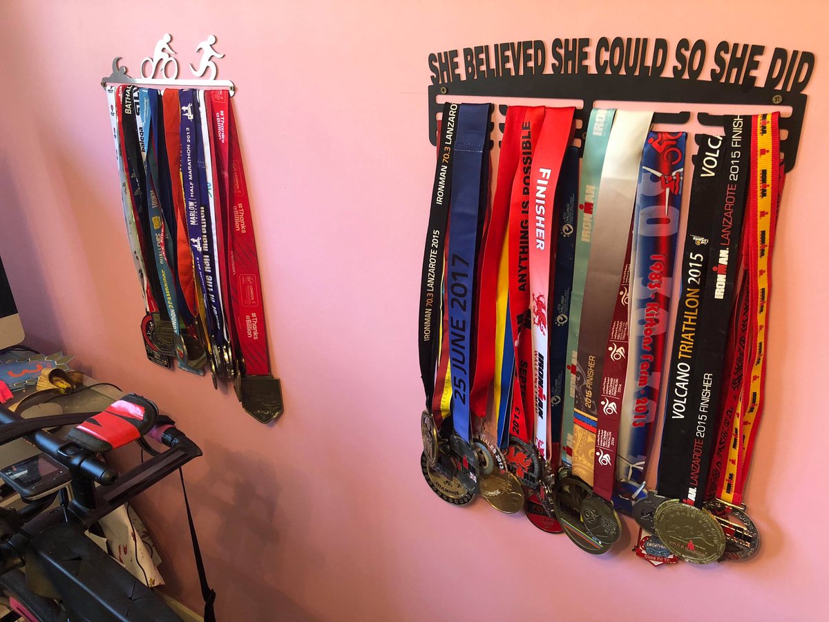 nathancradduck's tweet photo. @GoZwift the pain cave is definitely coming along nicely @HollieCradduck and I boy pushing it today 1 on the treadmill and myself on the @tacx #zwifting along. #oursetup #training #couplesthattraintogetherstaytogether #StayInWorkOut https://t.co/II2IeRb3Dh