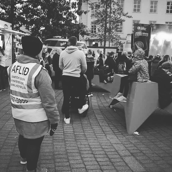 This picture is from a concert in Akureyri on the first weekend of August. Crowds are far from our reality at the moment but if you want to hear voices of other people than your family go listen to podcasts !