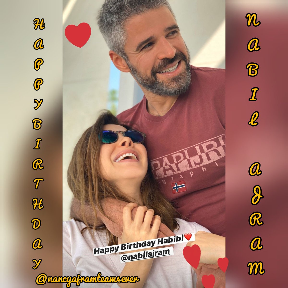 Happy Birthday <a href="/Nabilajram3/">Nabil Ajram</a> wish you The more you praise and celebrate your life, the more there is in life to celebrate.”From the cries of joy to the cries of sorrow,may your special day bring you a better tomorrow.#Happybirthday #NabilAjram ❤🎊🎉🍰🎂🎈
#NancyAjram <a href="/NancyAjram/">Nancy Ajram</a>