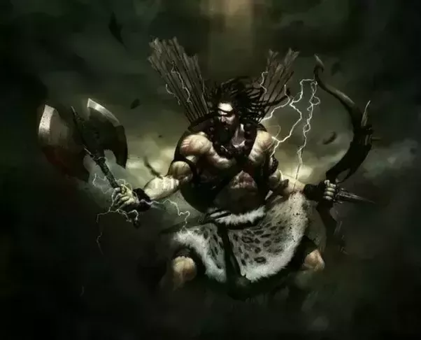 Parashuram vigorously attacked Him with his Parshu. It struck Shiva on the forehead creating a wound. Shiv was very pleased to see the amazing warfare skills of His disciple. He passionately embraced Parashuram.Shiv preserved this wound as an ornament so that the reputation -